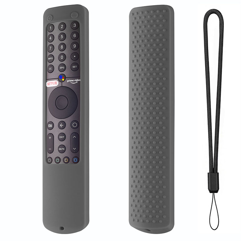 Funda de silicona para mando a distancia, funda protectora suave a prueba de golpes y arañazos para Xiaomi TV XMPM-19 P1/P1E/Q1/Max 86/A2 mi box: plum