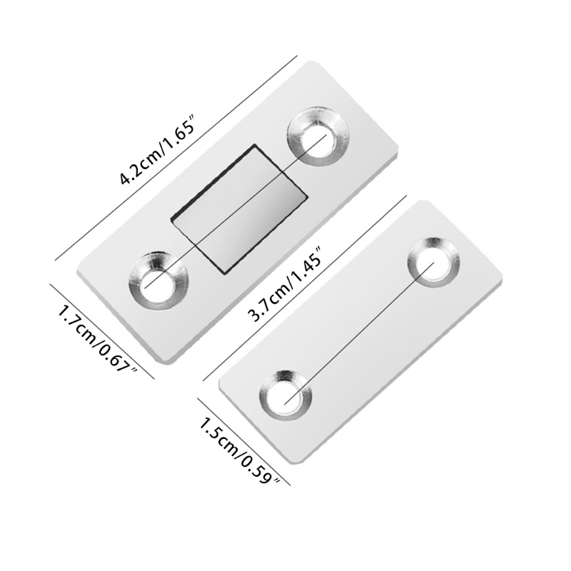 Magnetic Cabinet Catches Invisible Door Stop Hidden Door Closer W/Mounting Parts