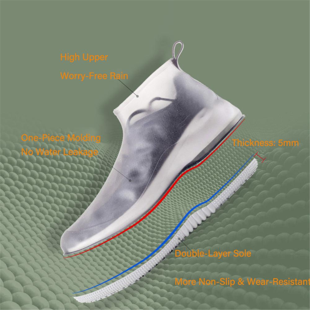 Siliconen Herbruikbare Regen Overschoenen Korte Buis Transparant Antislip Slijtvaste Waterdichte Schoen Covers