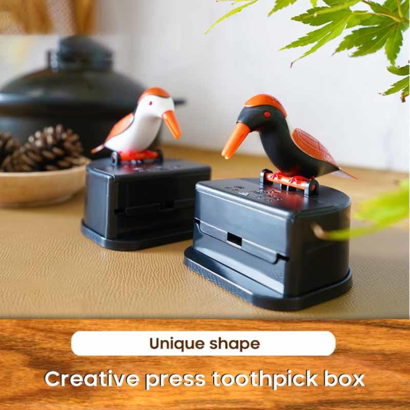 Kreative Hause Zahnstocher Halter Kleine Vogel Automatische Zahnstocher Spender Speicher Box Zahnstocher Behälter Schreibtisch Dekoration