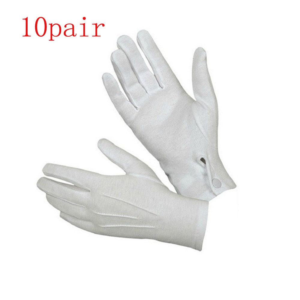 Guantes Blancos formales, esmoquin, guardia de Honor, desfile, Papá Noel, inspección, 1/5/10 pares: Otros
