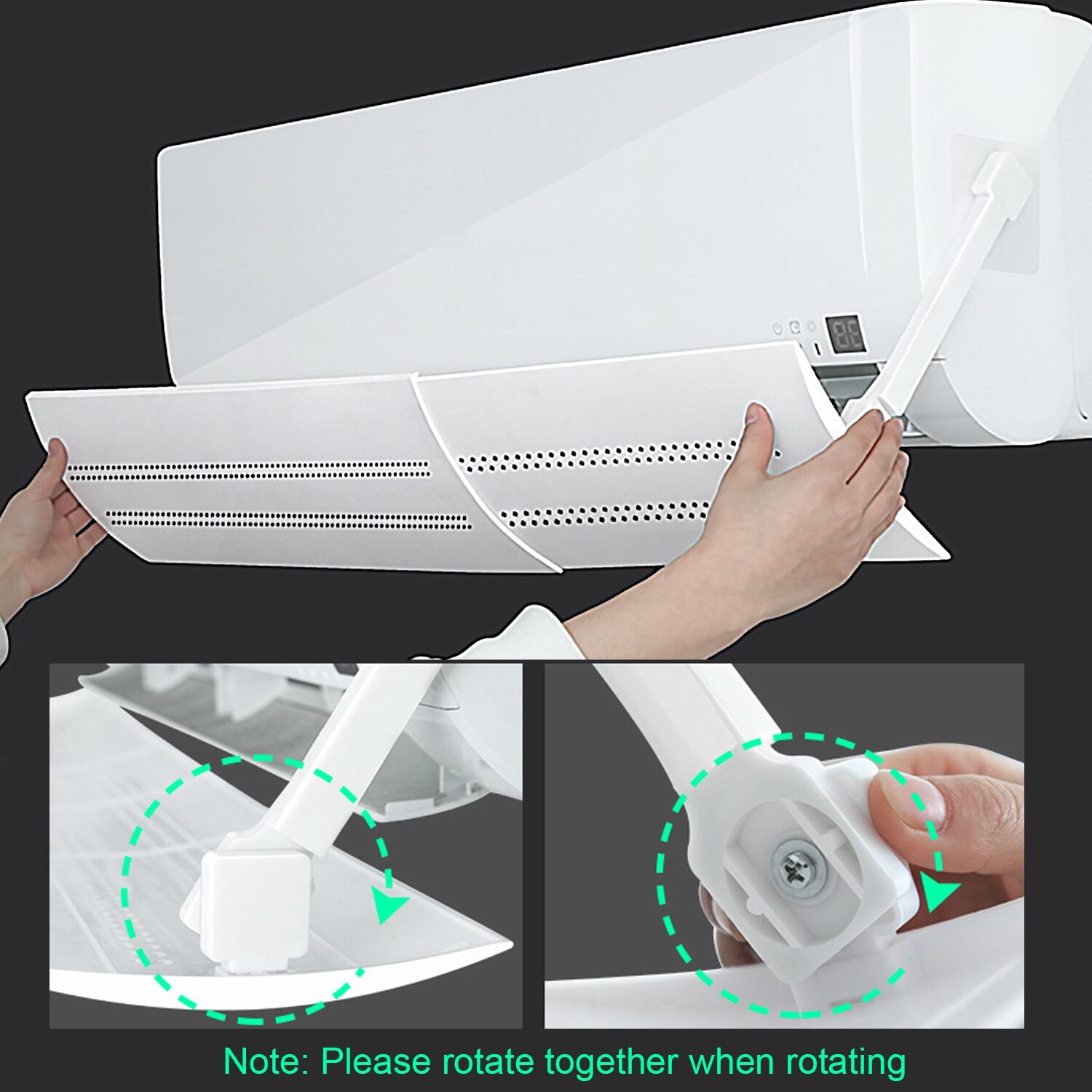 Air Conditioner Wind Deflector Retractable Anti Direct Blowing Air Conditioner Shield for Bedroom Children Room Home Supplies