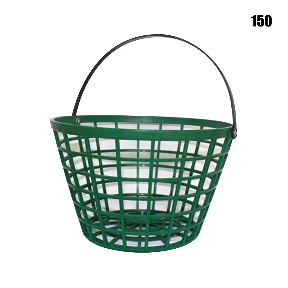 Clubs With Handle Space Saving Portable Golf Ball Basket Practical Storage Container Carrying Nylon Green Stackable Outdoor Home: 150