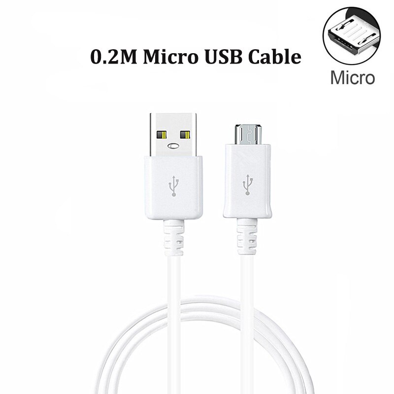 Cargador de Cable USB con enchufe europeo, adaptador de cargador de pared de viaje para teléfonos móviles Huawei P30, P20, P10, P9, P8 Lite , Honor 7S, 8S, 7A, 7C, 8A: 0.2m For Micro
