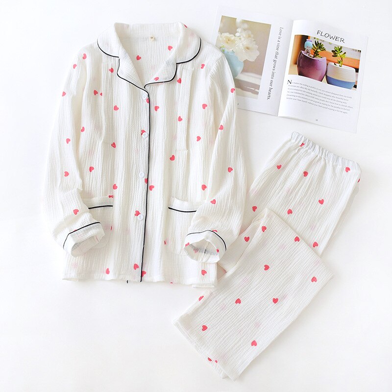 Litherday Pyjama voor dames, katoenen set, lange mouwen, tweedelig nachtkleding, warm, zacht, sleepwear met zakken, huisanzug, vrijetijdskleding voor herfst en winter, Grijs (gris oscuro), L