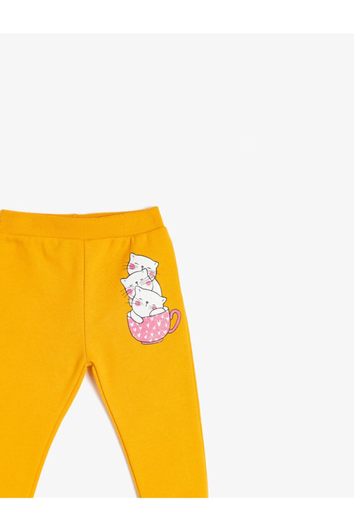 Koton feminino criança amarelo sweatpants