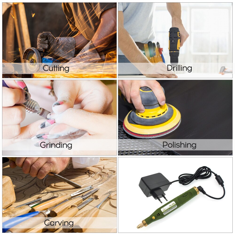 Mini Electric Grinder Set Small Jade Engraving Machine Adjustable Speed Electric Grinder Small Electric Drill US/EU Plug