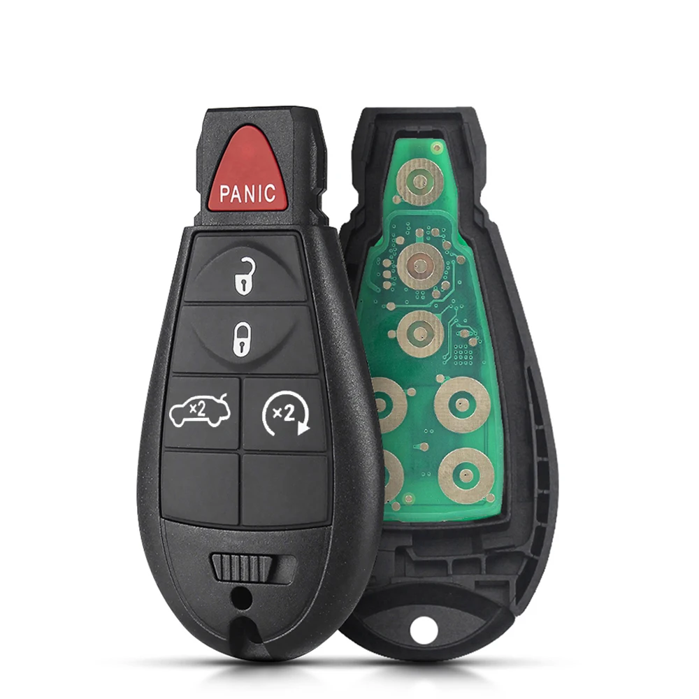 KEYYOU Remote Car Key For Dodge Grand Caravan Journey M3N5WY783X 433Mhz ID46 Chip 5 Button