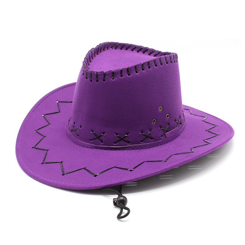 Summer Western men Fedoras Cowboy Hat Suede Cowboy Hat For Gentleman Cowgirl Jazz Cap With Gentleman Suede Sombrero Cap: 10