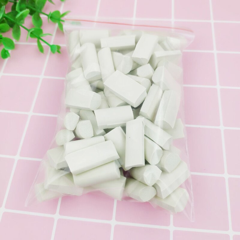 70pcs Sponge Chunks Addition for Slime Supplies Lizun Accessories Filler Charms for Slime Bead Foam Clay Mud Decoration: White