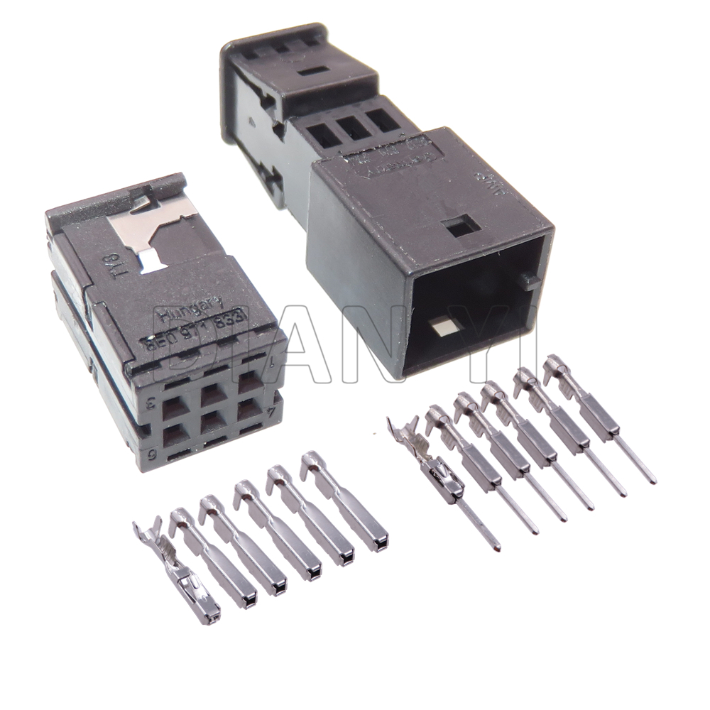 1 conjunto 6 way auto anti-reflexo espelho retrovisor conector 1418784-1 8e0 971 833 8e0 971 834 8e0971833 8e0971834 tomada de fio automático