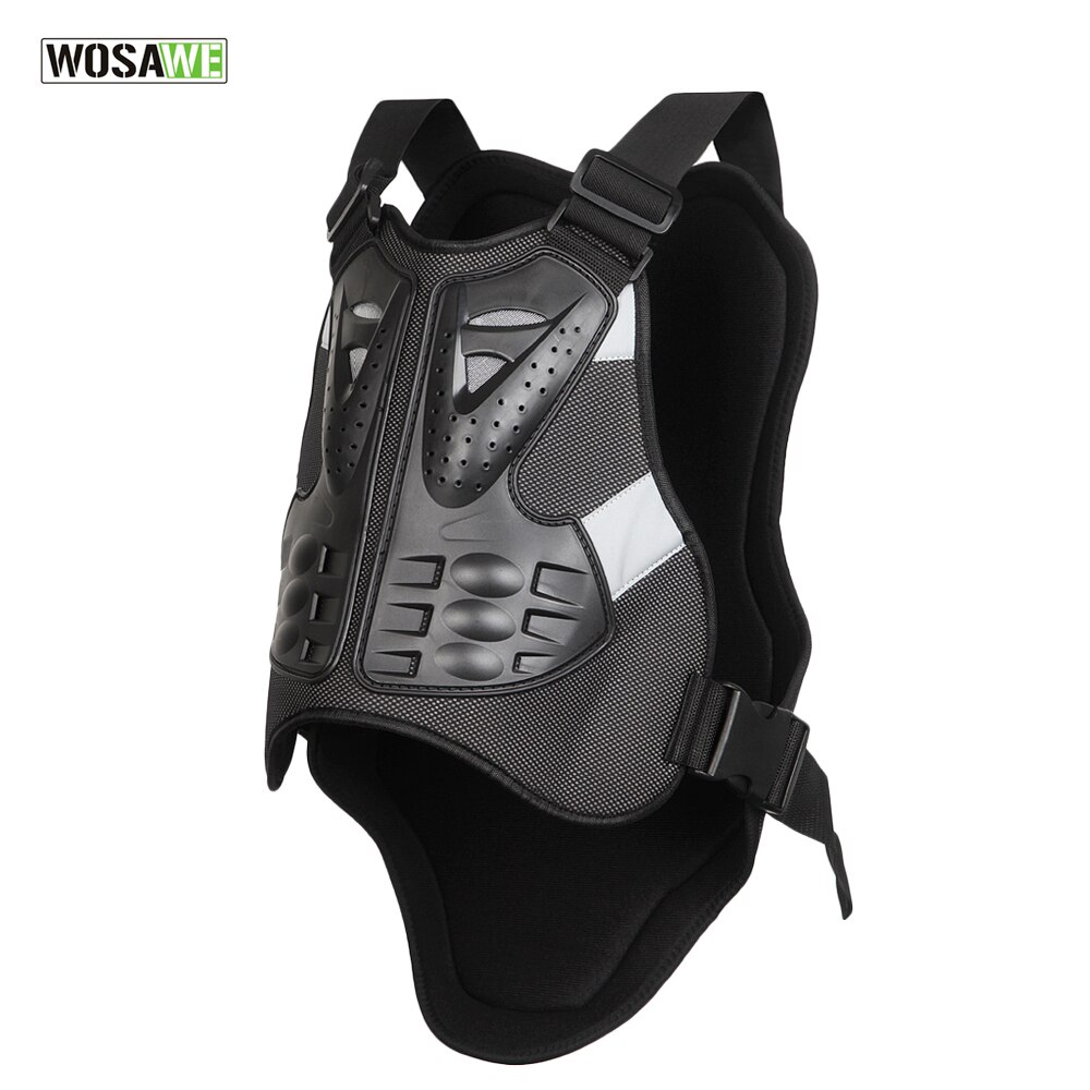 Wosawe Volwassen Fietsen Back Bescherming Vest Ourdoor Sport Vest Elleboog Knie Bescherming Riding Fiets Back-Bescherming Apparatuur