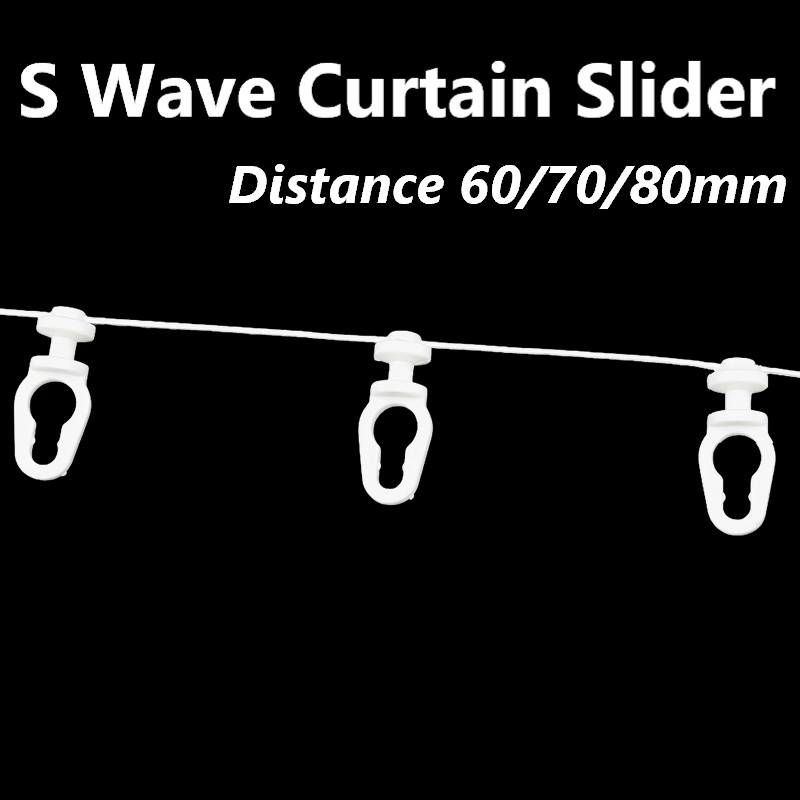 Ripple Fold Slider silent Curtain Track S Wave Fold Curtain Runner