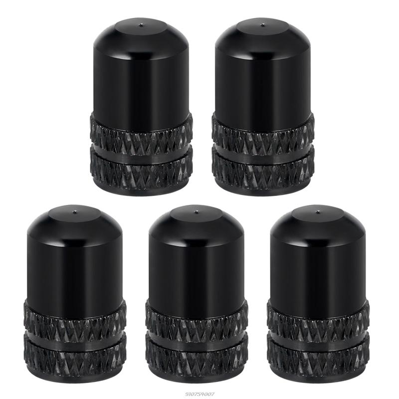 Schrader or Presta Bicycle Valve Cover, 5 Packs, Optional A/vf/v, Lightweight, Rough Erosion for Car Motorcycle 21: BK-S