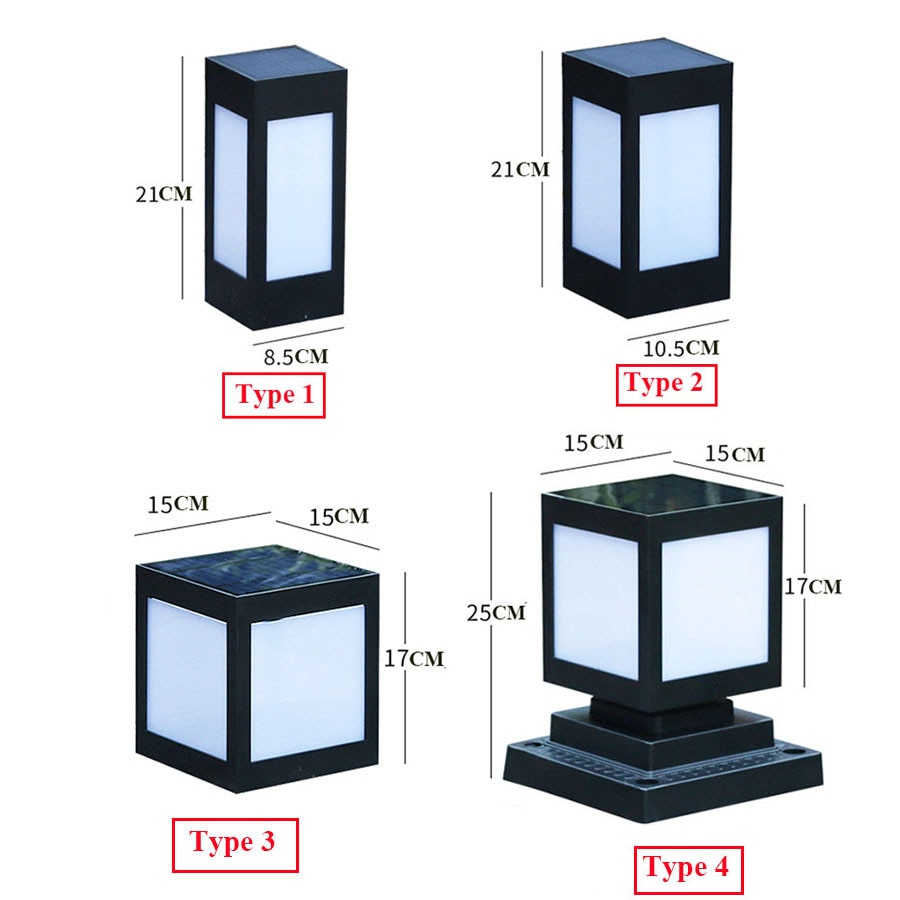Lámpara Solar LED Thrisdar resistente al agua, pilar Solar para exteriores, puerta, valla, columna Solar para patio, Villas, jardín, porche, estigma ligero