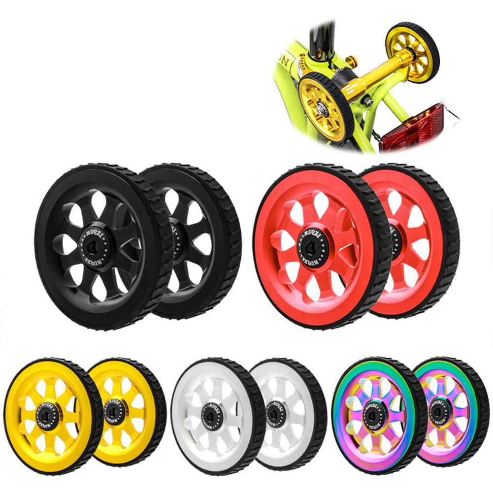 1 Paar Vouwfiets Wiel Keramiek Lager Verbeterde Verbreed Tire Extra Wiel