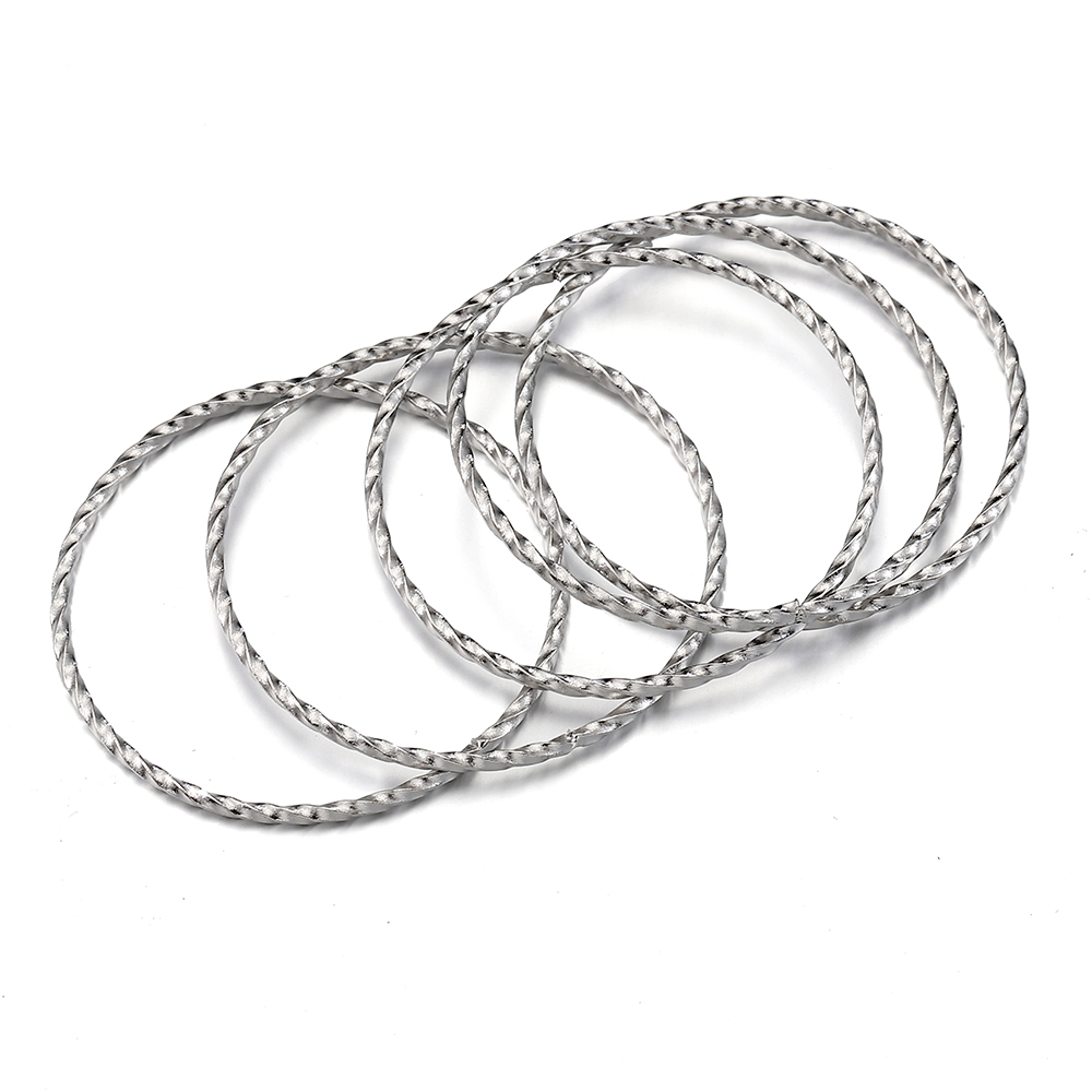 10 stk. 30/50mm koreanske spiralformede o-ringe i rustfritt stål, gullbelagte, vridde, lukkede ringetone til øredobber, smykkelaging, gjør-det-selv: 18mm / Grønn