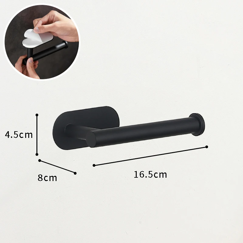 Wall Mount Toilet Towel Paper Holder Adhesive Black Silver Kitchen Roll Paper Stand Hanging Napkin Rack Bathroom Accessories WC: Blue