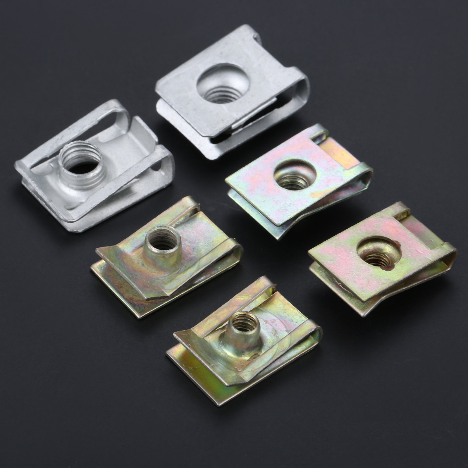 Yetaha 10Pcs Auto Fastener M5 M6 M8 Clips For Car Motor Tread Panel Spire Nut Universal Speed Zinc Mounting Clamp