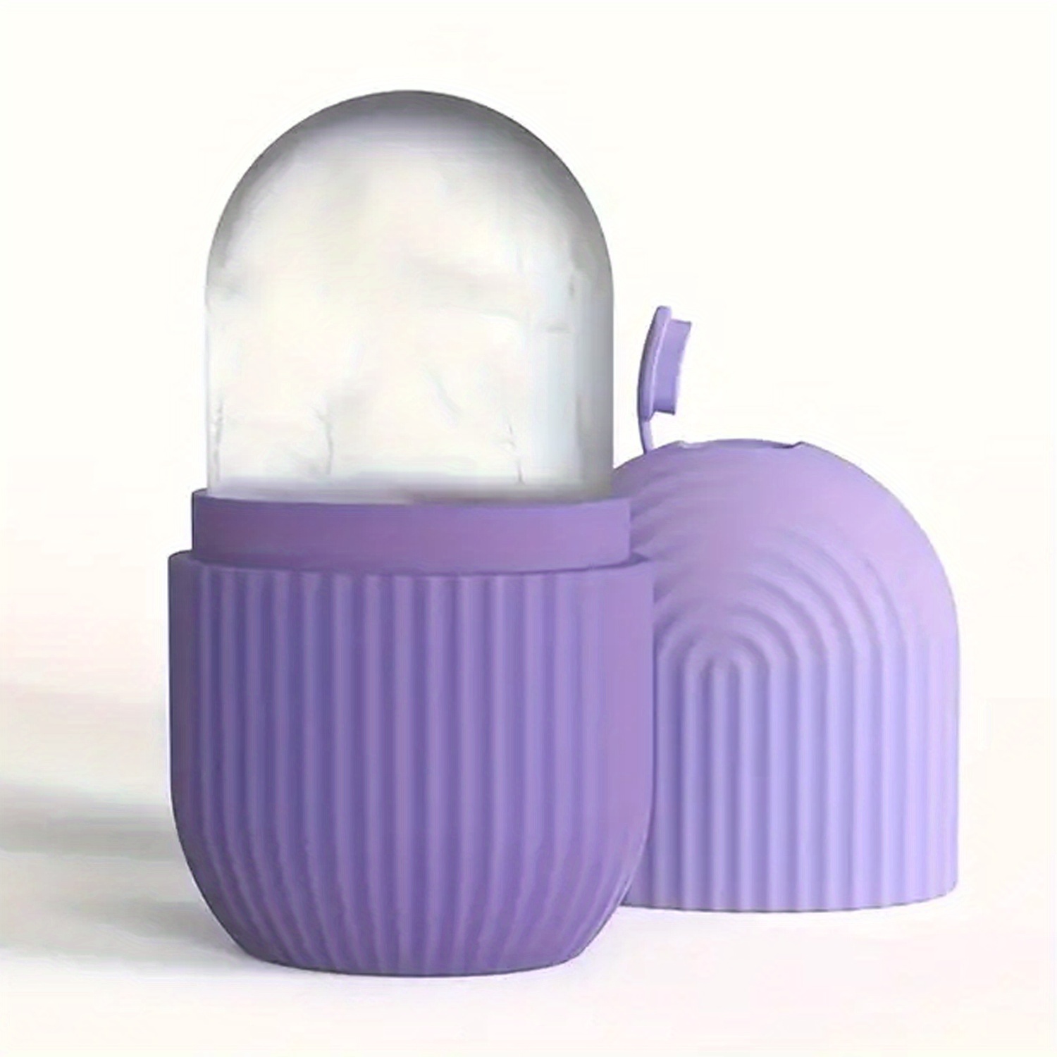 Silicone Ice Mold For Face Beauty Facial Ice Cube Mold Ice Roller For Face And Eye Icing Gua Sha Face Massage Skin Care Tool: VIOLET
