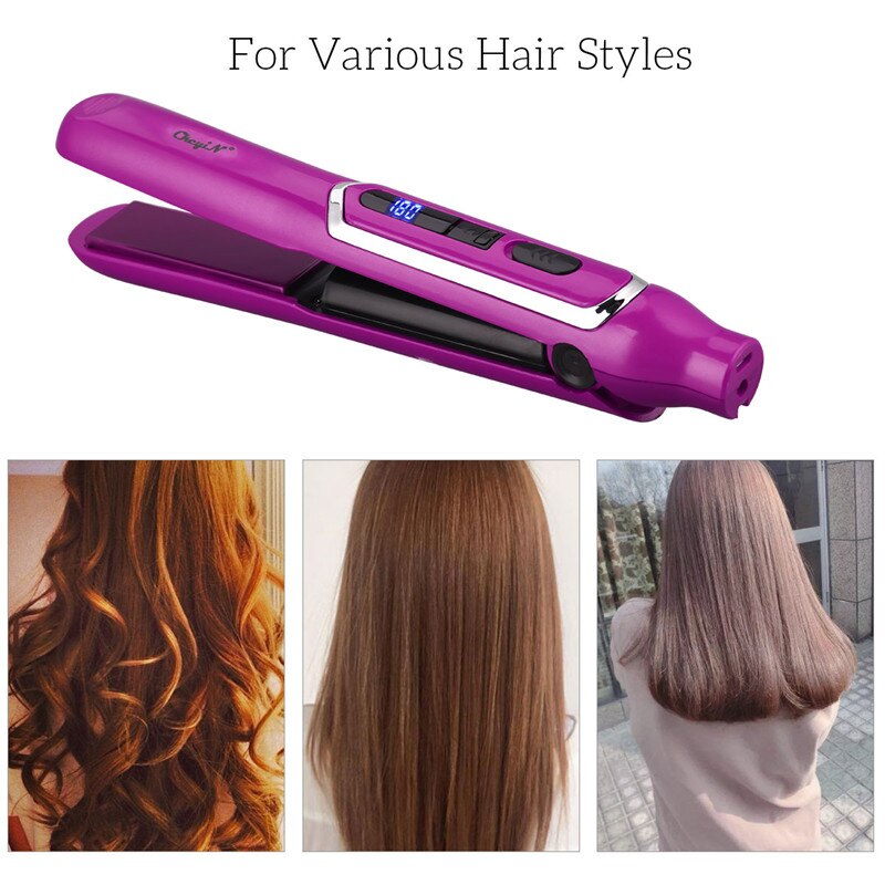 Rolo de ondulação do cabelo sem fio automático curler mini recarregável ferro liso profissional cerâmica alisador cabelo styler