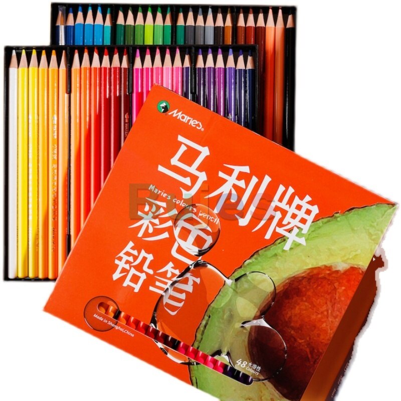 Marie 'S Kleur Potlood Set 48/72/120 Kleuren Water Oplosbare Olie Kleur Lood Voor Beginners Kinderen Art Supplies