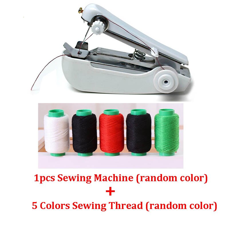 1Set Mini portátil de costura Manual y máquina de coser threadSimple operación herramientas de costura tela mano costura herramienta ZXH: 1FRJ 5SX