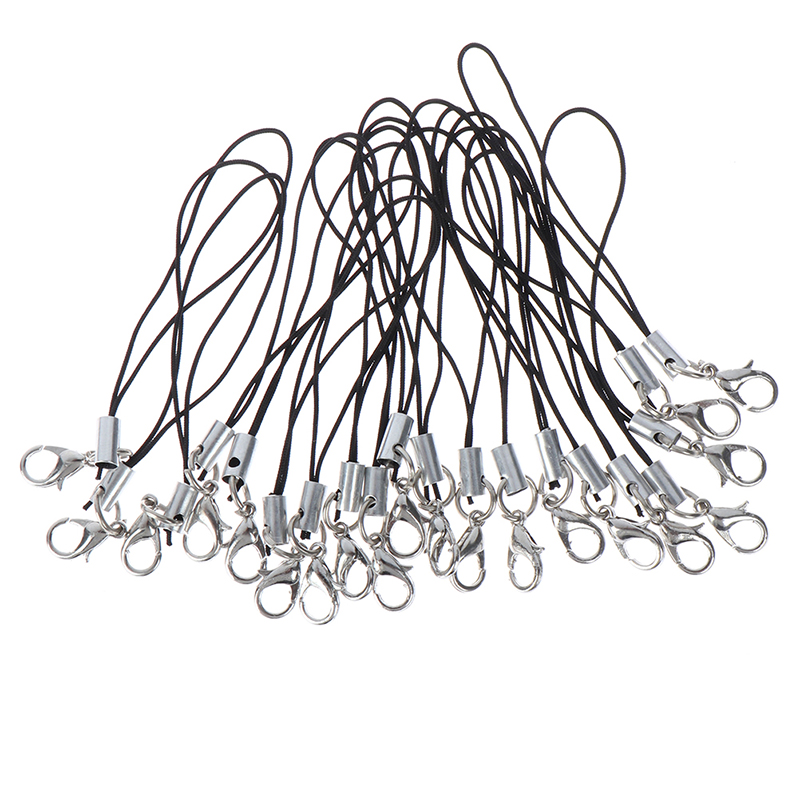 10Pcs Lanyard Sleutelhanger Voor Usb Flash Drive Riem String Zwart