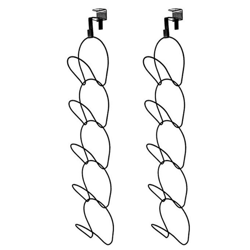 HTHL-Cap Rack 2 Pack - Holds Up to 10 Caps Baseball Cap Holder Ball Caps Display Racks Wall Mount Door Closet Hanging Hat Organi: Default Title