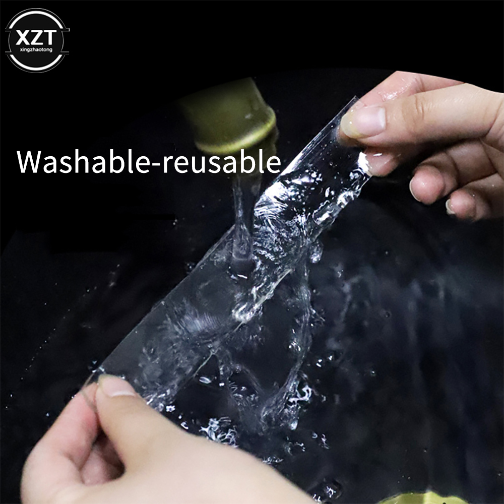 Ruban adhésif Double face Transparent, 1M/3M/5M, sans trace, réutilisable, étanche, lavable, Gel pour la maison