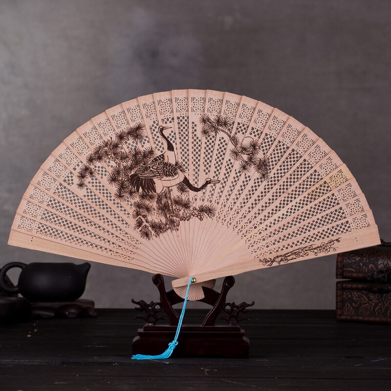 Hand Fan Japanese Decoration Fan for Dancing Wedding Hand Fans Folding Chinese Crafts Home Decor Garden: Shuanghe figure