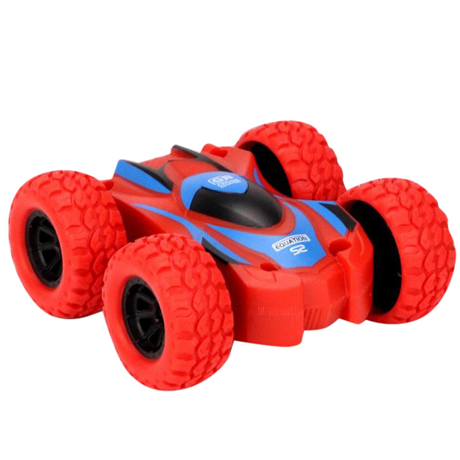Double-sided Inertial Car 360-degree Rotating Cross-country Stunt Toy: Red 