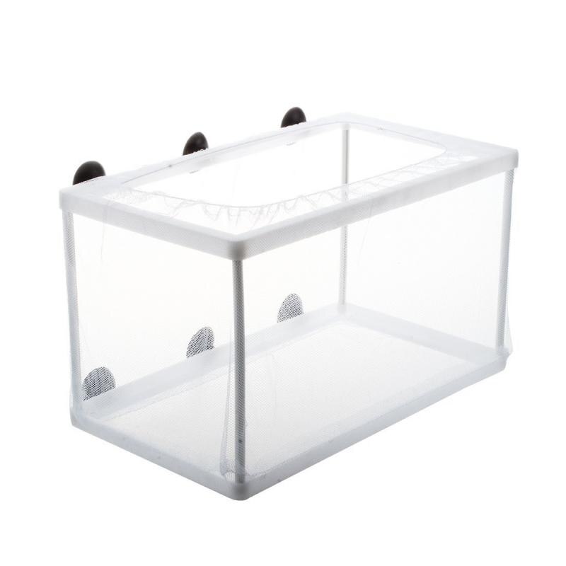 Fish Breeding Aquarium Box Net Isolation Incubator Hatchery Breeder White L Size