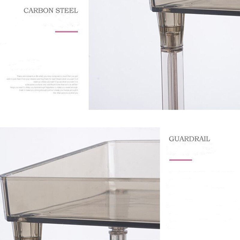 Dressing Table Storage Rack Two-Layer Cosmetic Box Lipstick Hollow Storage Box Breathable Storage Box Double Transparent Rack Tr