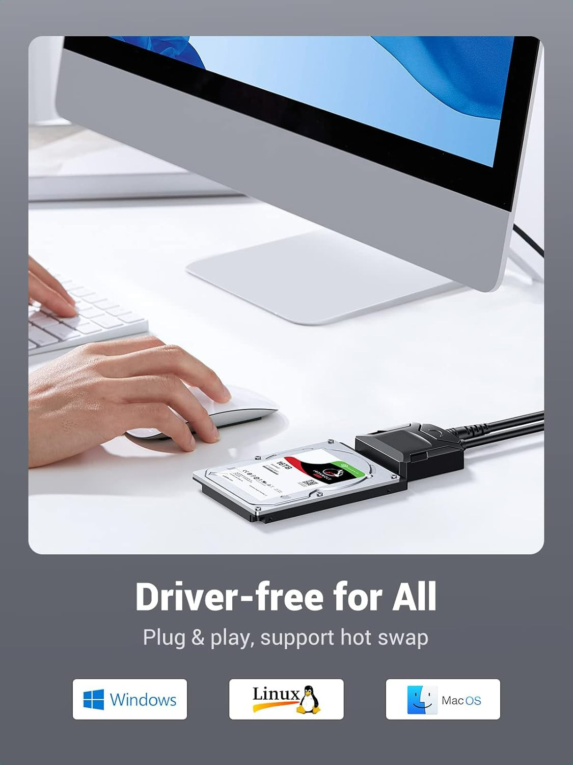 adapter dysku twardego seryjny ATA o prędkości 5 Gb/s USB 3.0 robić SATA 3 robić zewnętrznych dysków twardych 3,5/2,5 cala SSD Konwerter Sata na USB