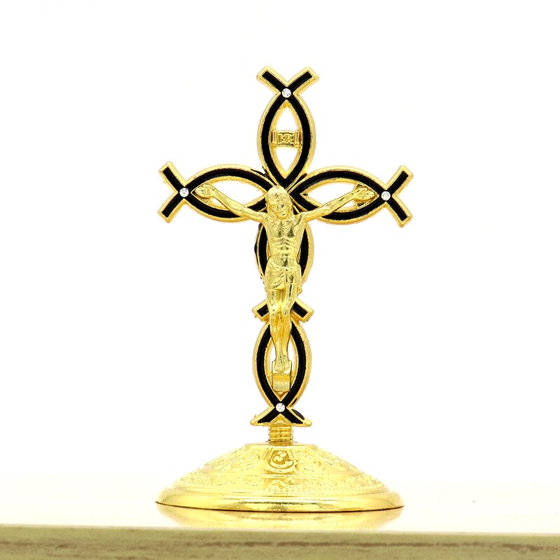 Legering Jezus Christus Kruis Crucifixo Auto Orgnament Articulos Religiosos Catolico Kapel Gebed Kruist Thuis Kantoor Decoratie: JS021-3