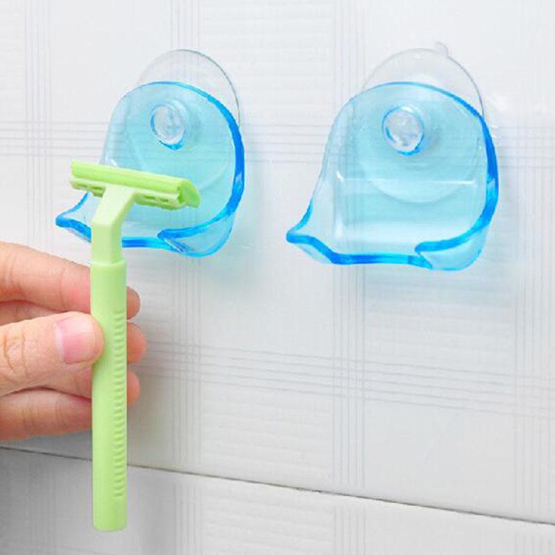 1Pc shaver holder Plastic Super Suction Cup Razor Rack Bathroom Razor Holder Suction Cup Shaver scheermes houder