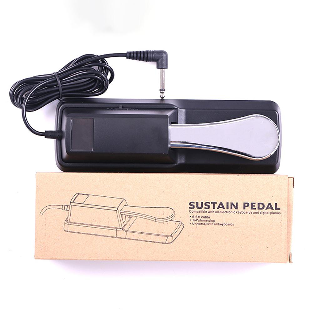 Newest Practical Damper Sustain Foot Pedal Damper Pedal Black Metal Midi Keyboard Sustain Pedal for Electric Piano Keyboards