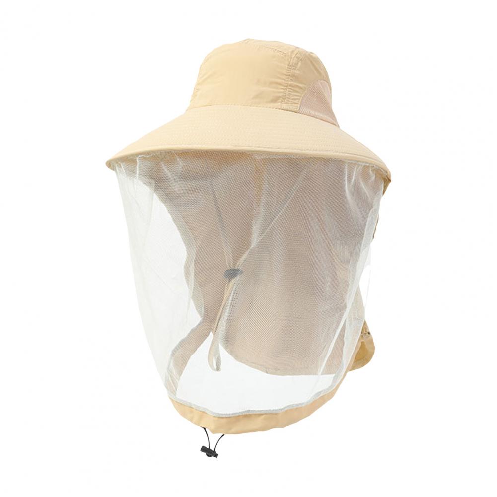 Muggenpreventie Cap Voor Vissen Insect Beschermkap Muggenhoofd Netto Volledig Mesh Trekkoord Winddichte Band Bijenteelt: Clear