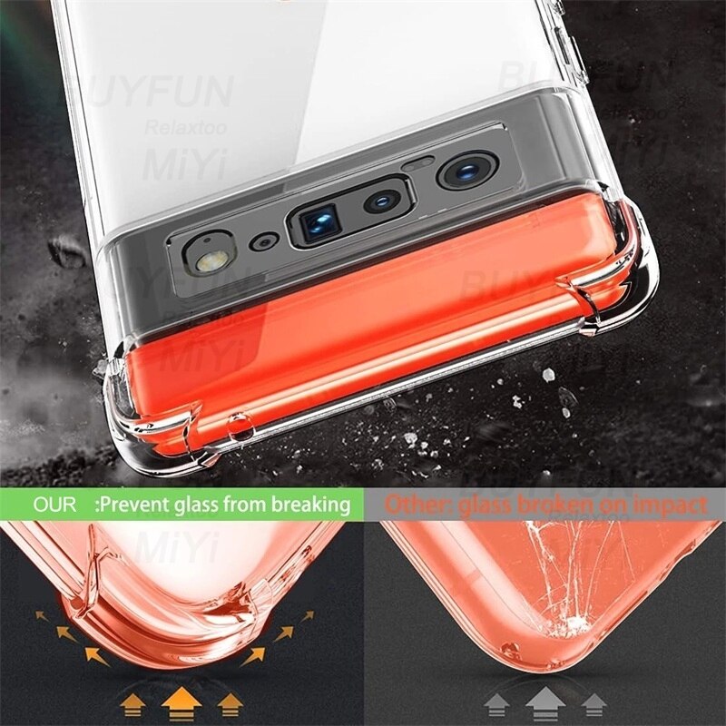 Klar transparent stoßfest coque für google Pixel 6 Profi 6a Schmiere gle googe Pixel6 Pixel6Profi Pixel6a weiche silikon schützen fallen