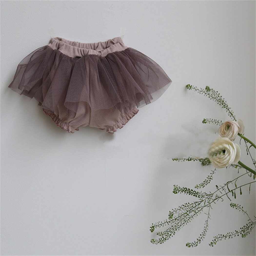 Adorable Princess Tulle Skirt for Girls Summer Shorts Mesh Skirts Toddler Girl Ruffle Bloomers Pettiskirt Baby Girls Clothes