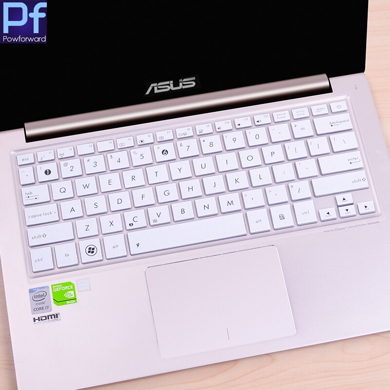 Silicone Keyboard Cover Protector for ASUS ZenBook UX300 UX300U UX300UA UX310 UX330 UX330U UX330UA UX330C UX305FA 13.3 Inch: white