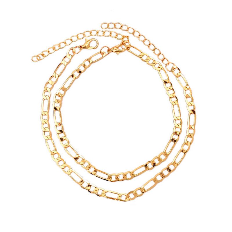Bare føl 2 stk/sæt søde kirsebær ankelkæder armbånd til kvinder multicolor krystal ankellænke sommer til fods barfodet sandaler smykker: 001101gd