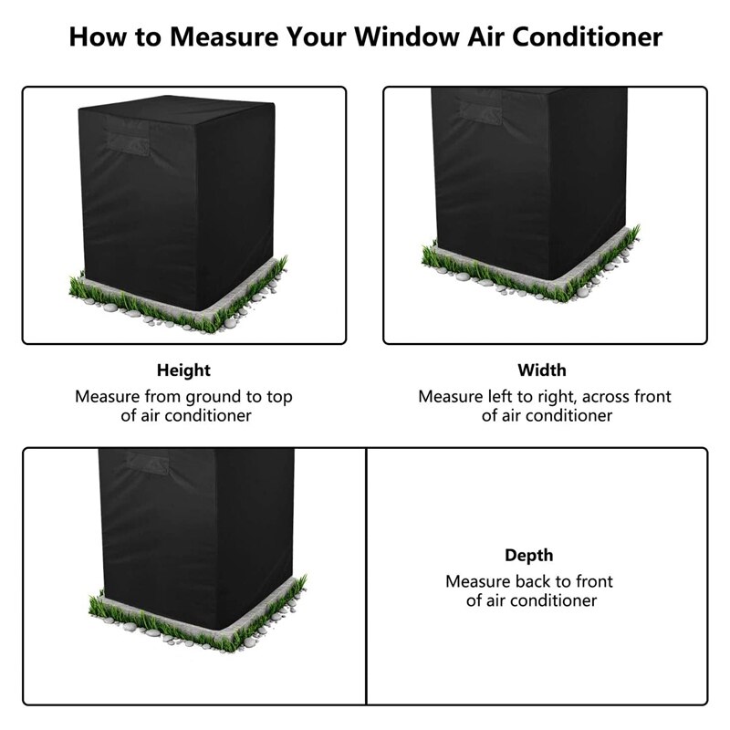 -Outdoor Air Conditioner Cover Is Suitable for Outdoor Unit Square AC Cover to Resist Rain, Snow, Leaves, Seeds Or Nuts S
