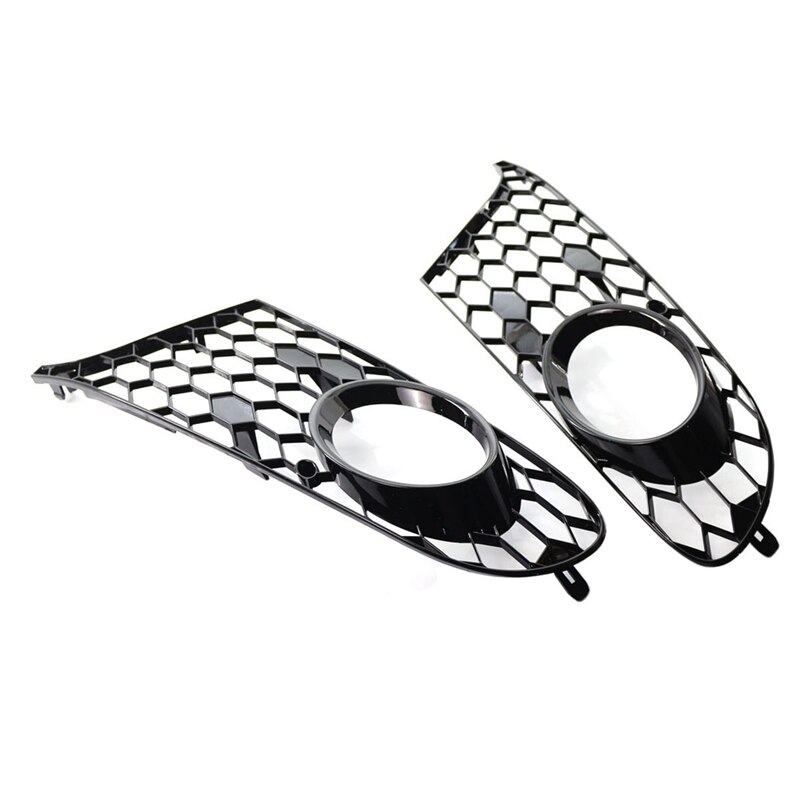 For-MK6 Golf/Jetta Wagon Balck Honeycomb Hex Mesh Front Bumper Fog Light Grill Grille Cover