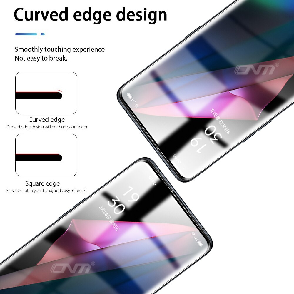 Gehard Glas Voor Oppo Vinden X3 X5 Pro Screen Protector Film Gebogen Rand Volledige Cover Beschermende Glas Voor Oppo Vinden x3Pro X5Pro