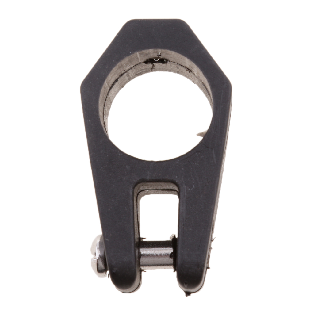 7/8 inch 3 Bow Bimini Top Fittings Hardware Set - Boat Jaw Slide, Cap Eye End, Deck Hinges - Black Nylon