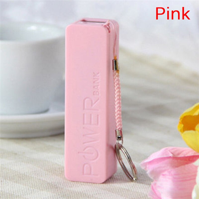 JETTING Draagbare Power Bank 18650 Externe Backup Battery Charger Met Sleutelhanger Factor Loest Prijs: Roze