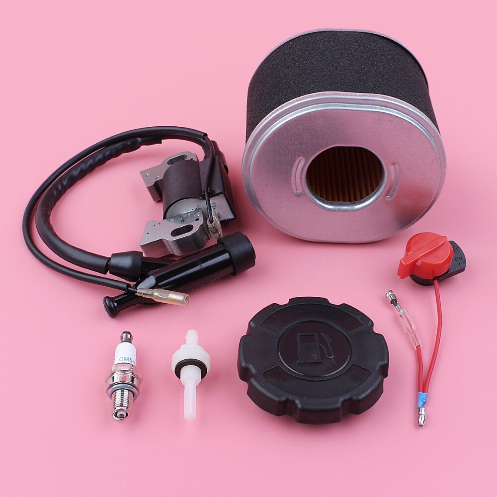 Bobine Air Fuel Filter Tank Cap Stop Schakelaar Bougie Kit Voor Honda GX390 13HP GX340 11HP Gx 390 340 Grasmaaier Deel