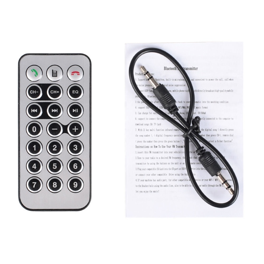 FM Transmitter Bluetooth Car Kit Hands free MP3 Player USB Charger 3